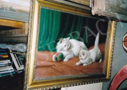 Heyer, Artur, - Artúr Heyer: Cats Playing with a Ball (photo: Tamás Kieselbach)